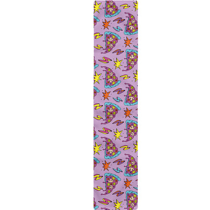 Psychedelic Pizza Pattern Print Table Runner