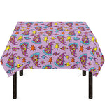 Psychedelic Pizza Pattern Print Tablecloth