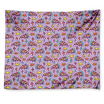 Psychedelic Pizza Pattern Print Tapestry