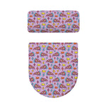 Psychedelic Pizza Pattern Print Toilet Lid And Tank Cover Set