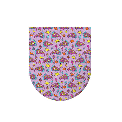 Psychedelic Pizza Pattern Print Toilet Lid Cover