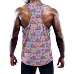 Psychedelic Pizza Pattern Print Training Tank Top