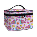 Psychedelic Pizza Pattern Print Travel Makeup Bag