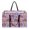 Psychedelic Pizza Pattern Print Utility Tote Bag