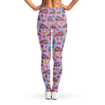 Psychedelic Pizza Pattern Print Women's Leggings