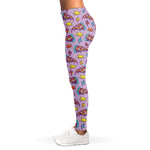 Psychedelic Pizza Pattern Print Women's Leggings