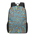 Psychedelic Print 17 Inch Backpack