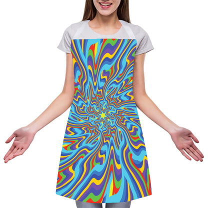 Psychedelic Print Adjustable Apron