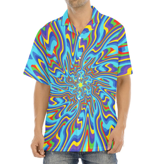 Psychedelic Print Aloha Shirt