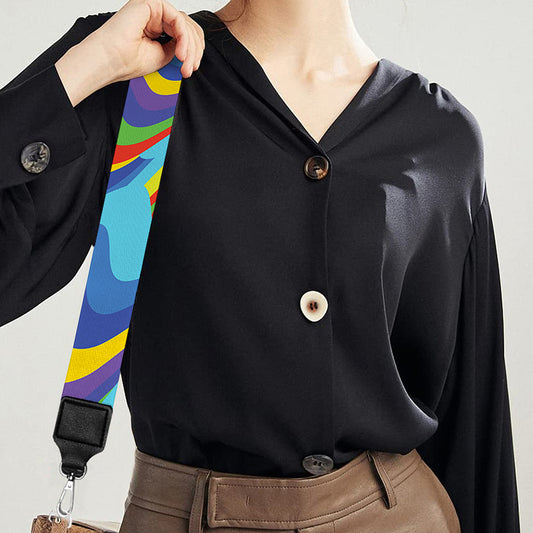 Psychedelic Print Bag Strap