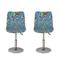 Psychedelic Print Bar Stool Covers