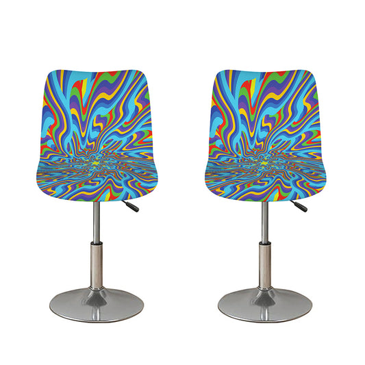 Psychedelic Print Bar Stool Covers