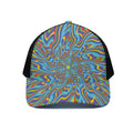 Psychedelic Print Black Mesh Trucker Hat