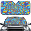 Psychedelic Print Car Windshield Sun Shade