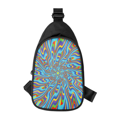 Psychedelic Print Chest Bag
