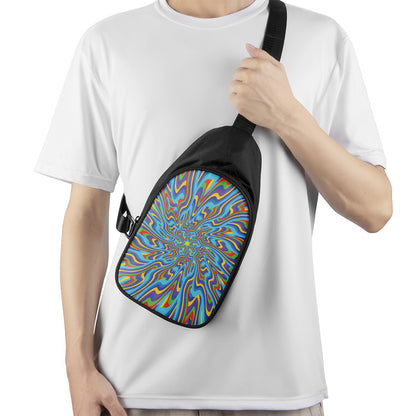Psychedelic Print Chest Bag