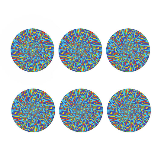 Psychedelic Print Coaster Set