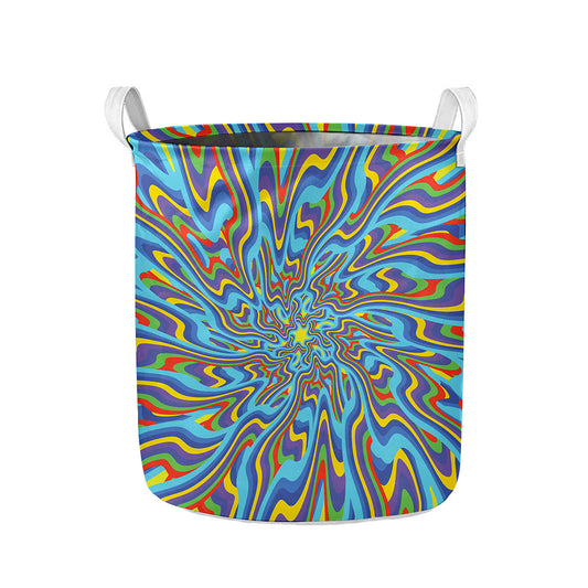 Psychedelic Print Collapsible Laundry Basket