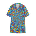 Psychedelic Print Cotton Hawaiian Shirt