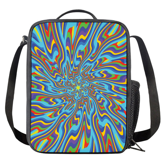 Psychedelic Print Crossbody Lunch Bag