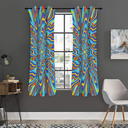 Psychedelic Print Curtain