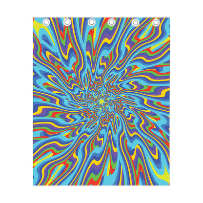 Psychedelic Print Curtain