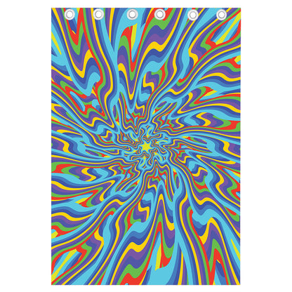 Psychedelic Print Curtain