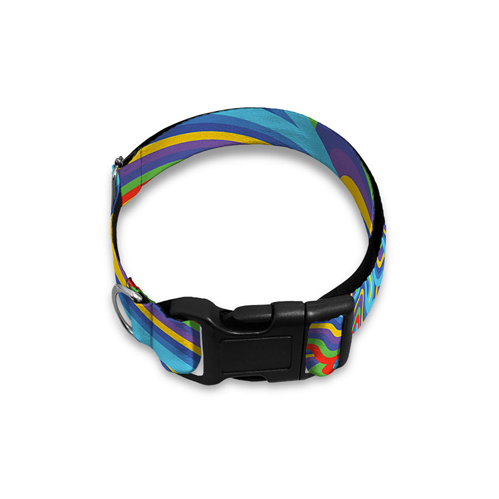 Psychedelic Print Dog Collar
