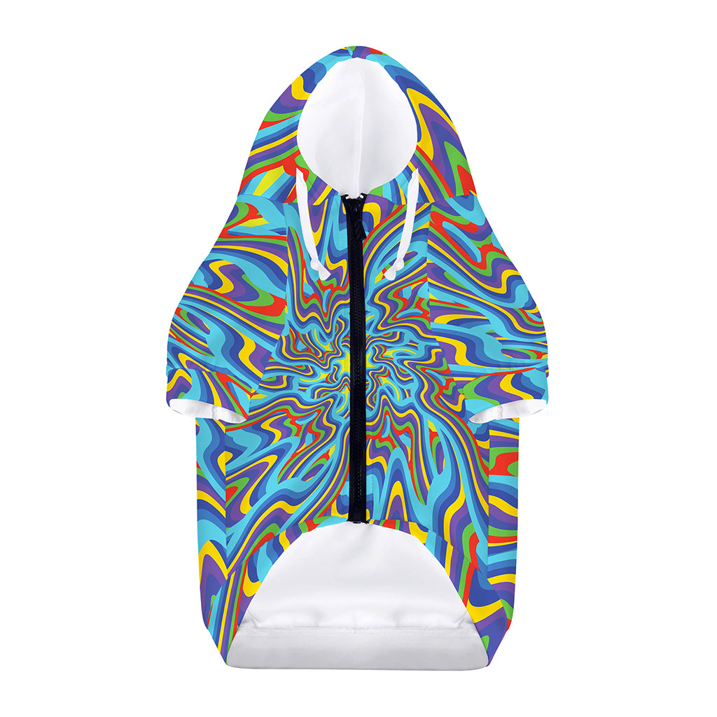 Psychedelic Print Dog Zip Up Hoodie