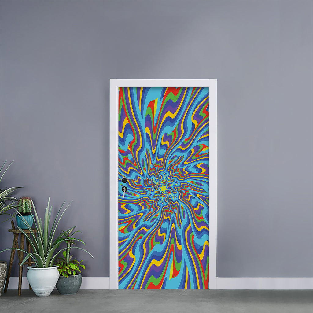 Psychedelic Print Door Sticker