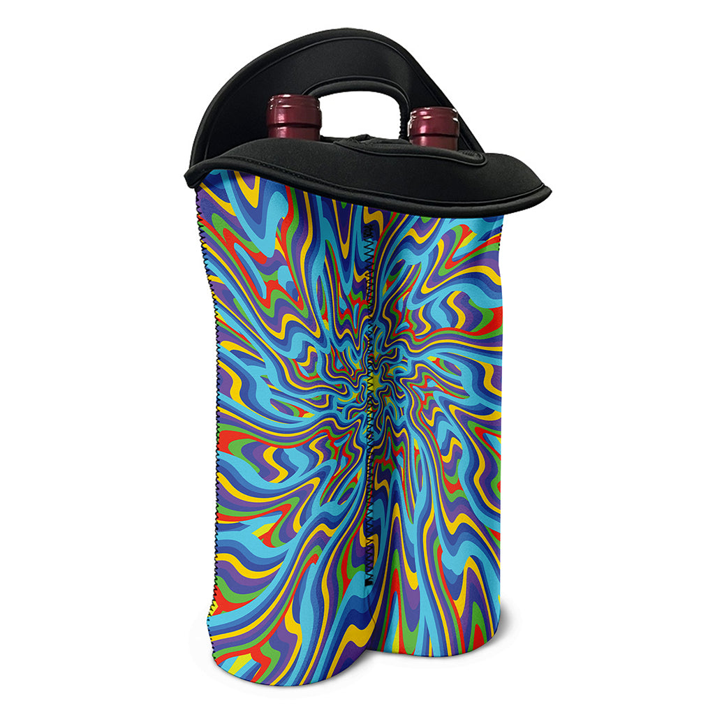Psychedelic Print Double Neoprene Wine Tote