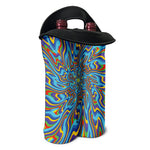 Psychedelic Print Double Neoprene Wine Tote