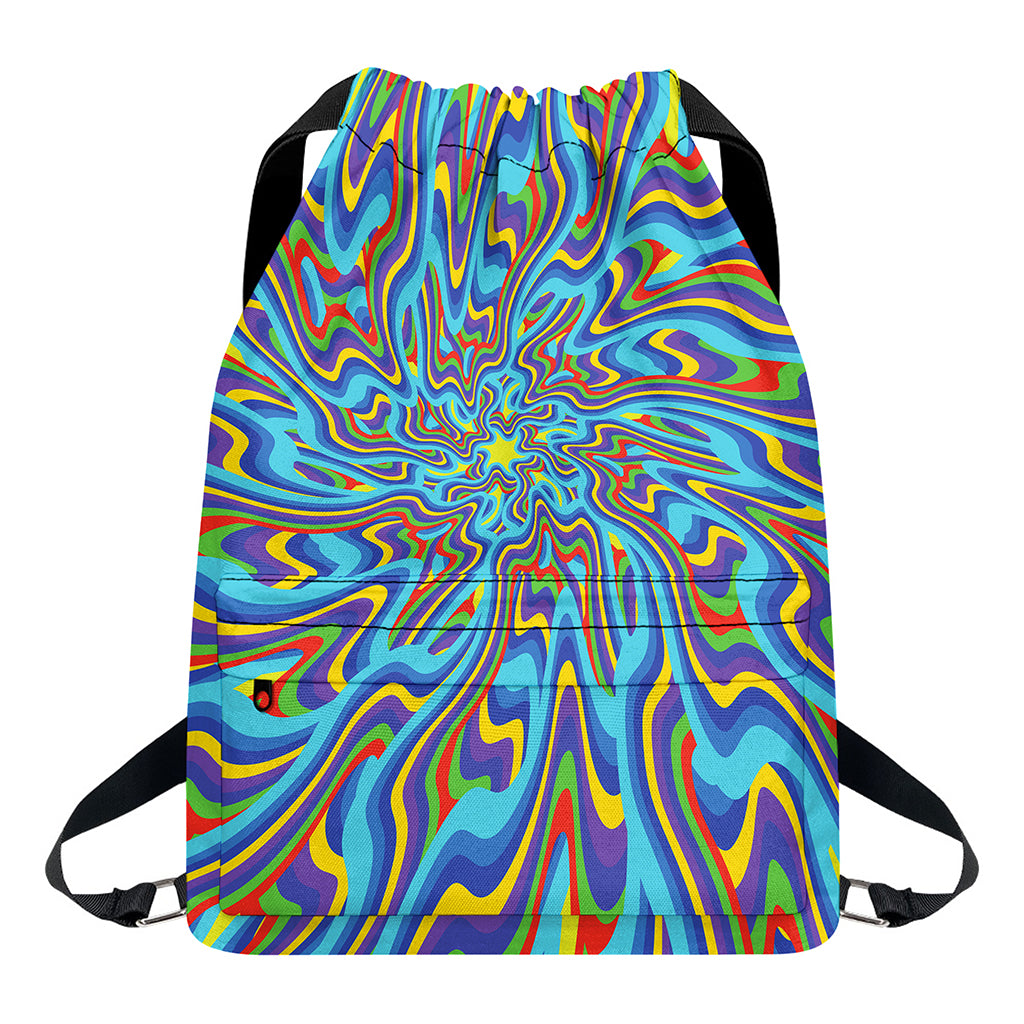 Psychedelic Print Drawstring Backpack