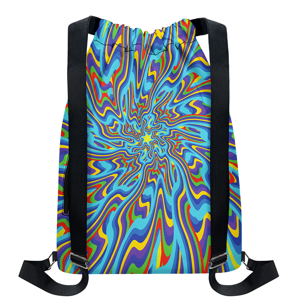 Psychedelic Print Drawstring Backpack