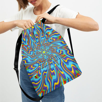 Psychedelic Print Drawstring Backpack