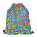 Psychedelic Print Drawstring Bag