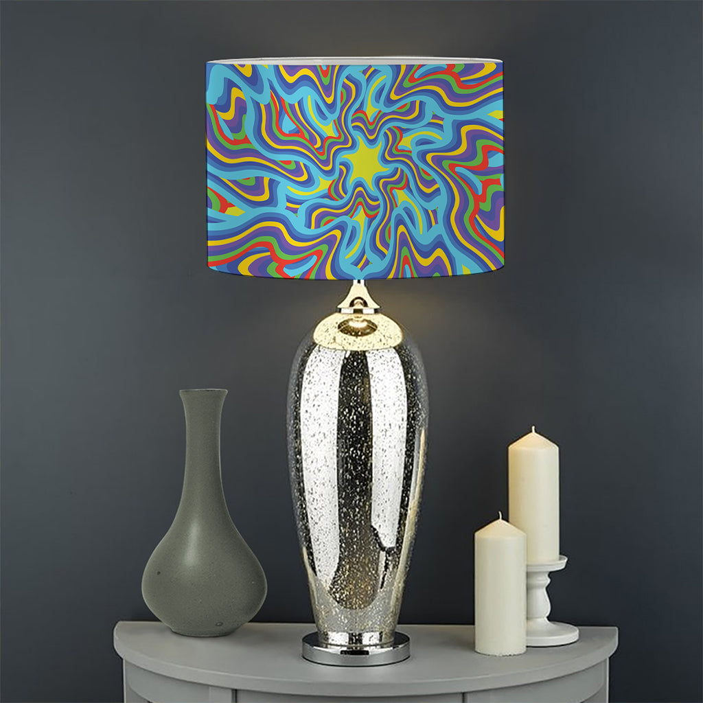 Psychedelic Print Drum Lamp Shade