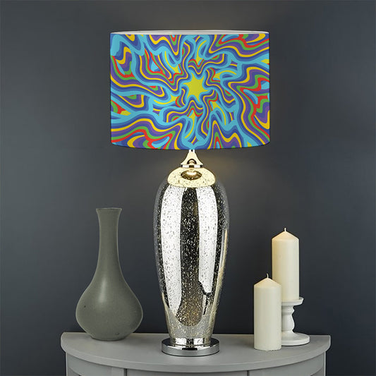 Psychedelic Print Drum Lamp Shade