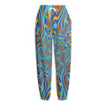 Psychedelic Print Fleece Lined Knit Pants