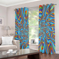 Psychedelic Print Grommet Curtains