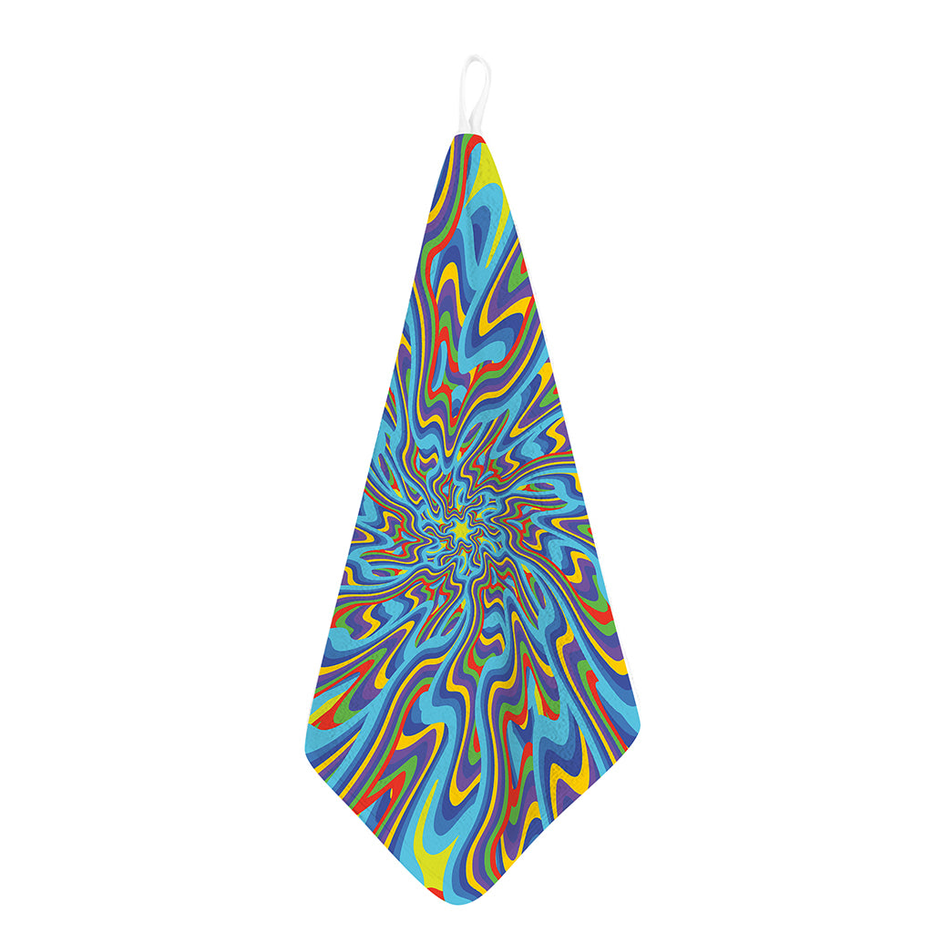 Psychedelic Print Hand Towel