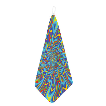 Psychedelic Print Hand Towel