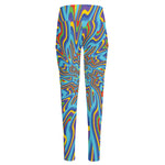 Psychedelic Print High-Waisted Pocket Leggings