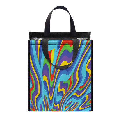 Psychedelic Print Insulated Lunch Tote