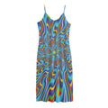Psychedelic Print Jersey Midi Cami Dress