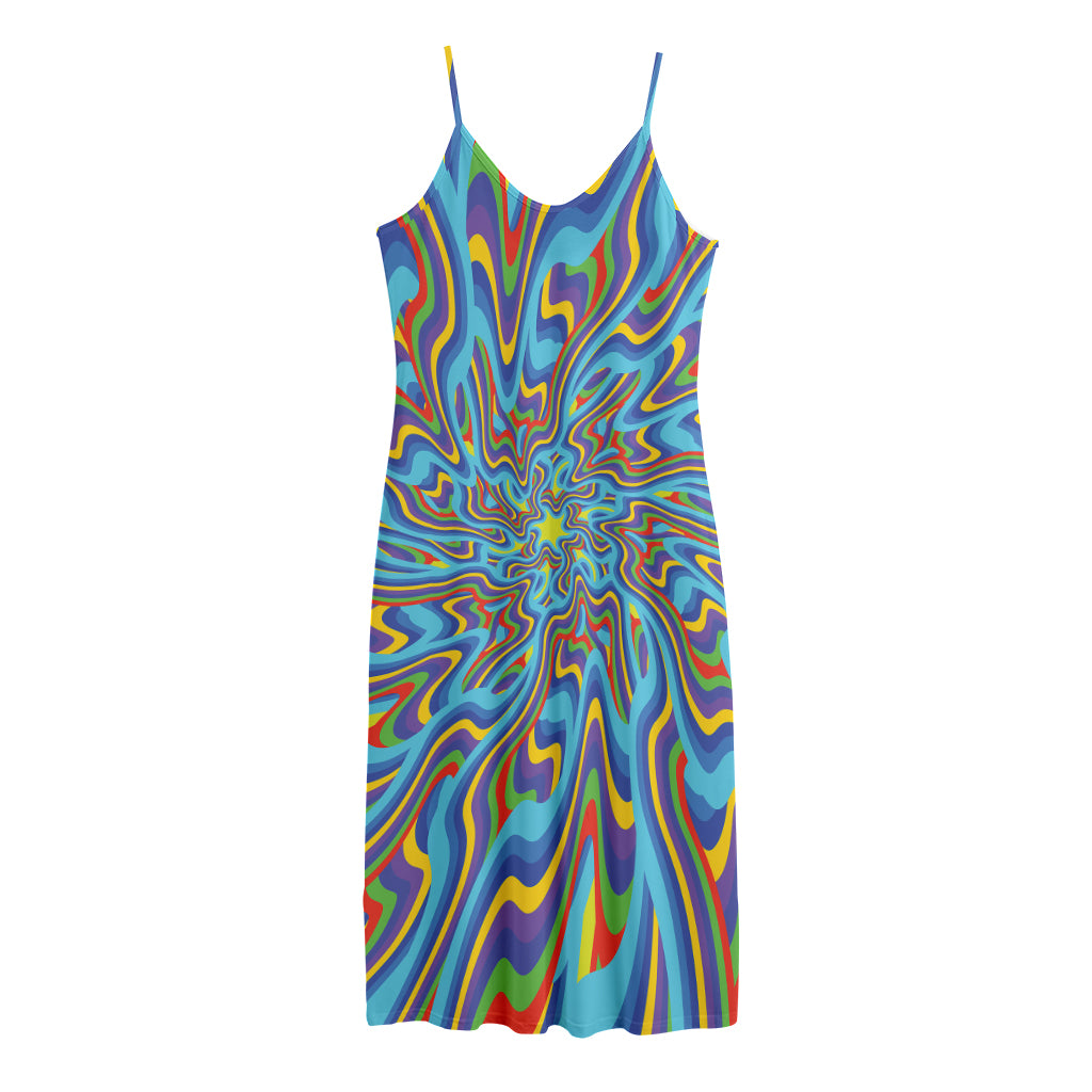 Psychedelic Print Jersey Midi Cami Dress