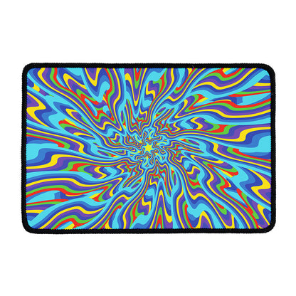 Psychedelic Print Kitchen Mat
