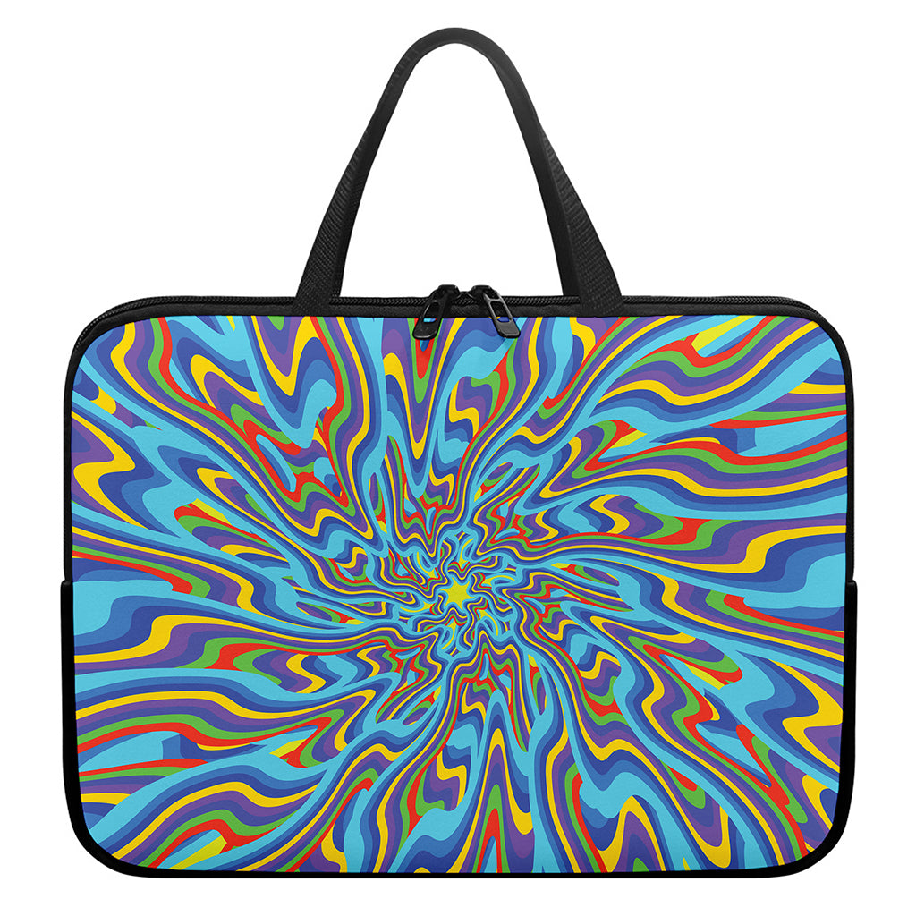 Psychedelic Print Laptop Sleeve With Handle