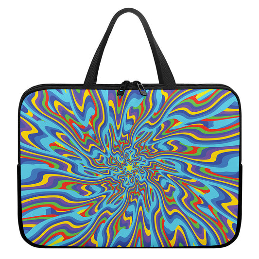 Psychedelic Print Laptop Sleeve With Handle