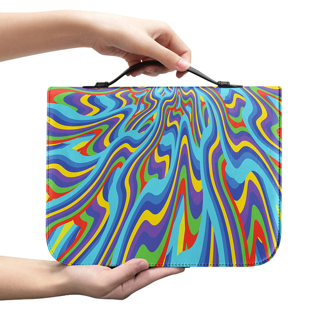 Psychedelic Print Leather Bible Cover